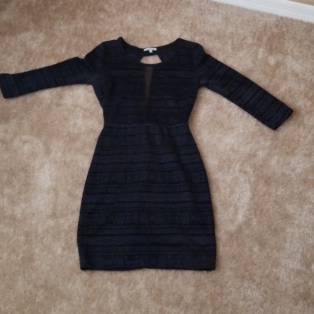 Mid- Sleeve Tribal Pattern dress